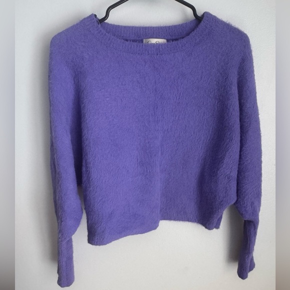 Jessica Simpson Purple Crewneck Sweater with Soft Texture - Picture 1 of 4